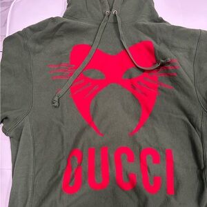 Gucci Olive Green / Red Hoodie
